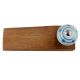 Blue Striped Dotted Cackle Wooden Door Stopper